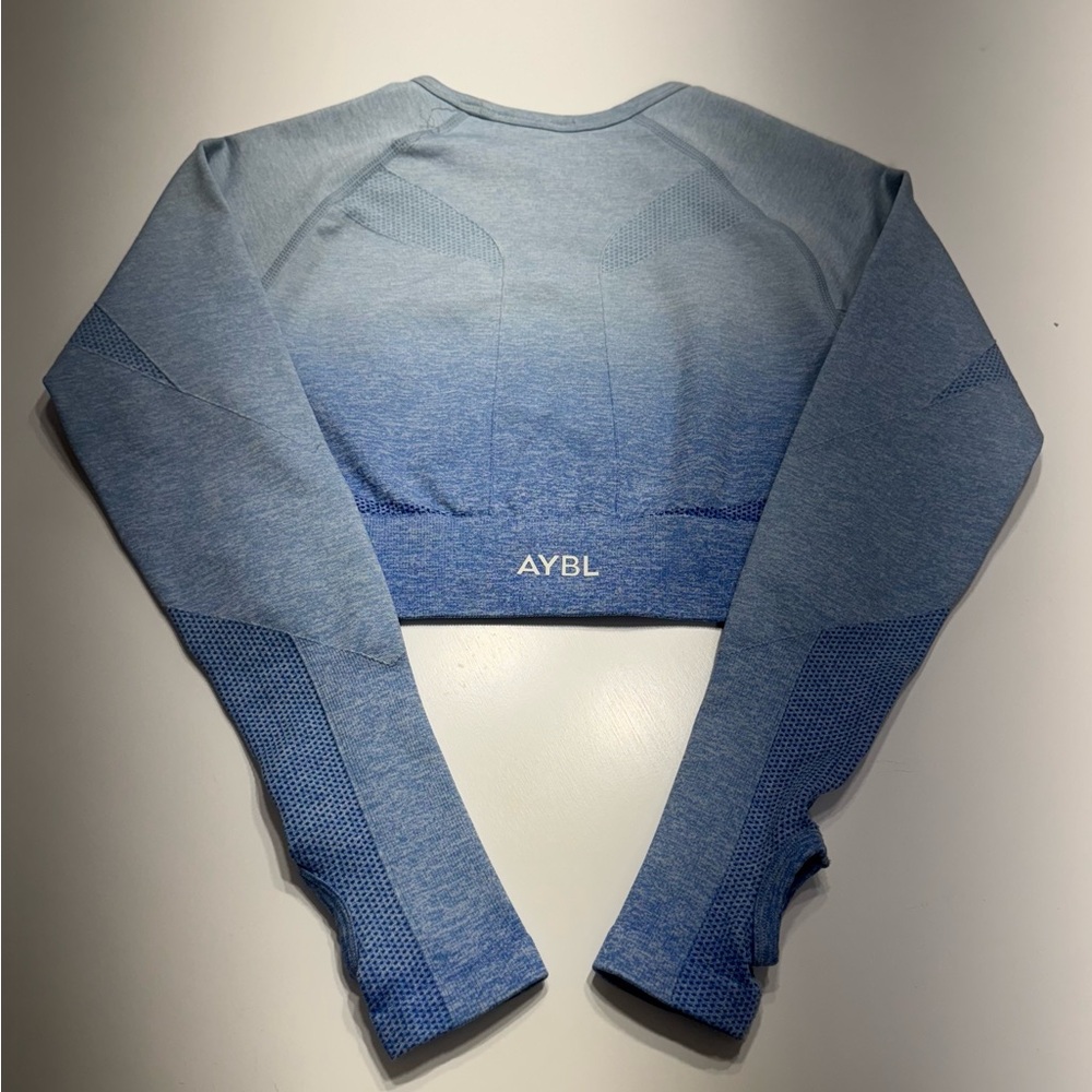AYBL Ombre Blue Cropped Workout Top